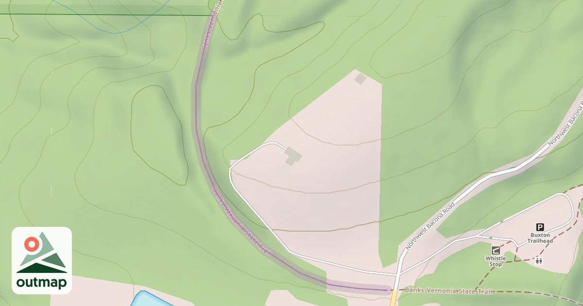 Map of Banks-Vernonia State Trail