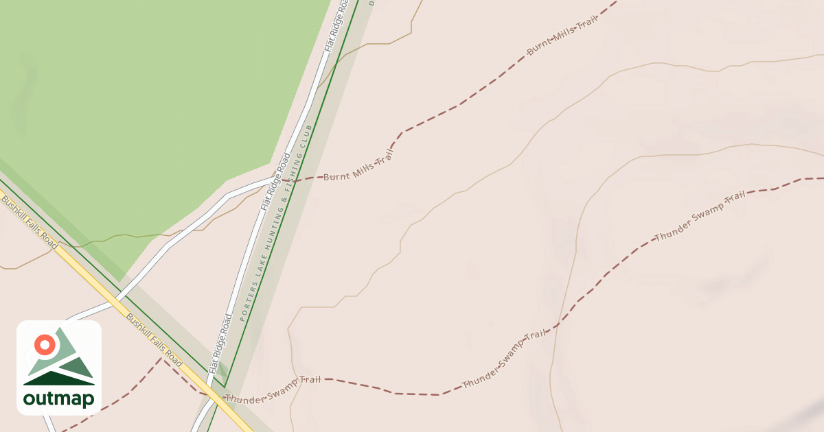 Map of Edgemere-Pecks Pond - Snowmobile Trails