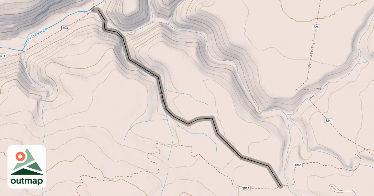 Map of Quakie Spring Trail