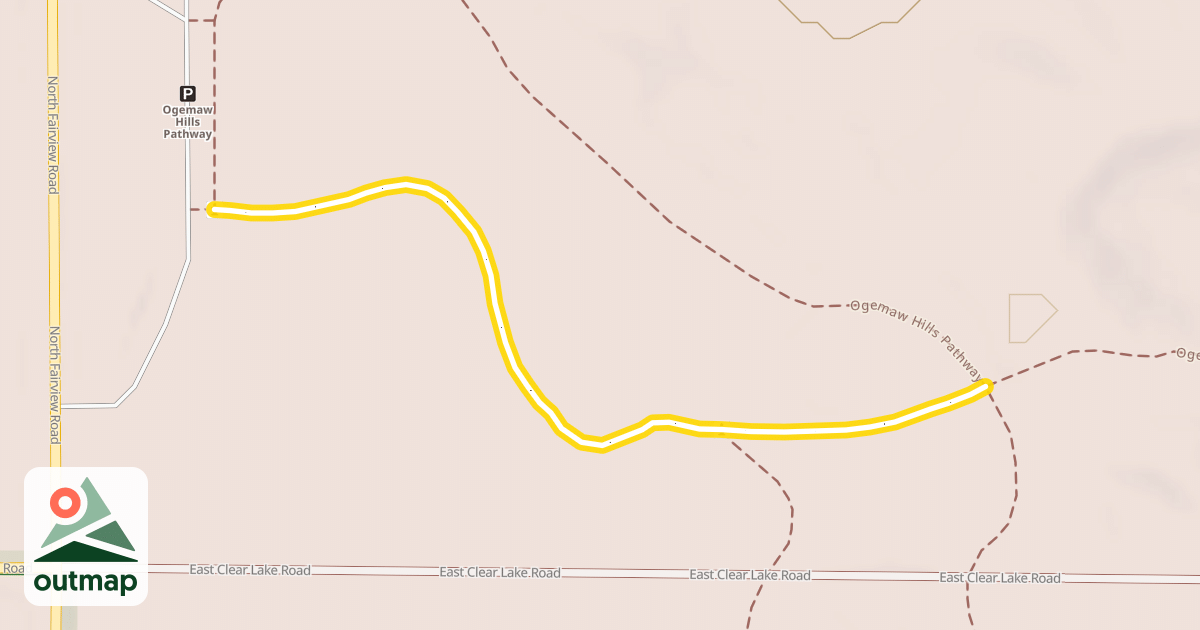 Map of Ogemaw Hills Pathway