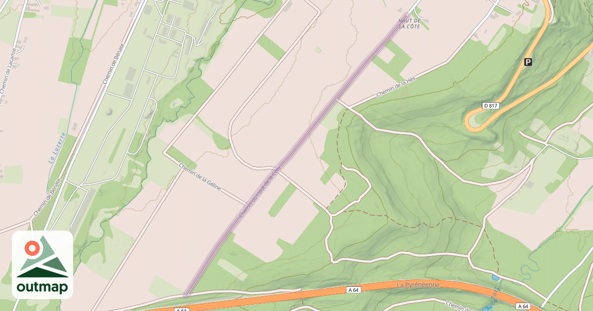 Map of Chemin du Haut de la Côte