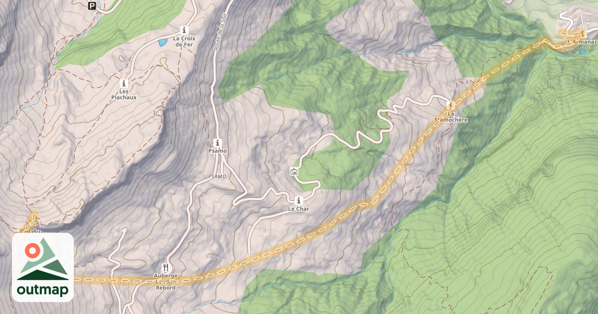Map of Col 1723 — La Giettaz