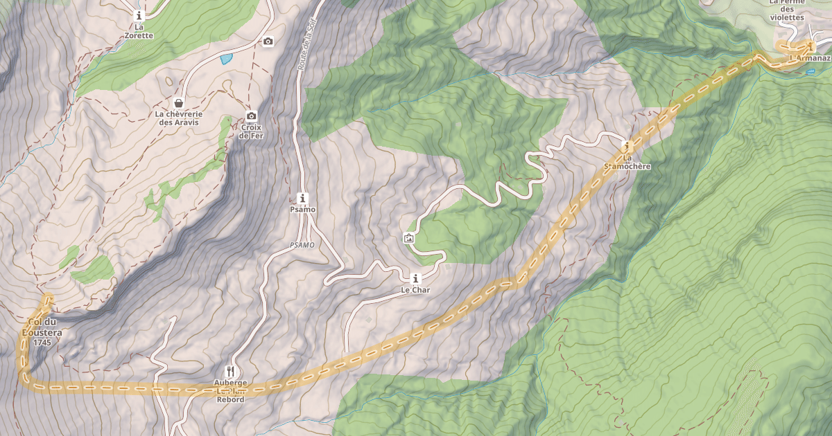 Map preview of Col 1723 — La Giettaz