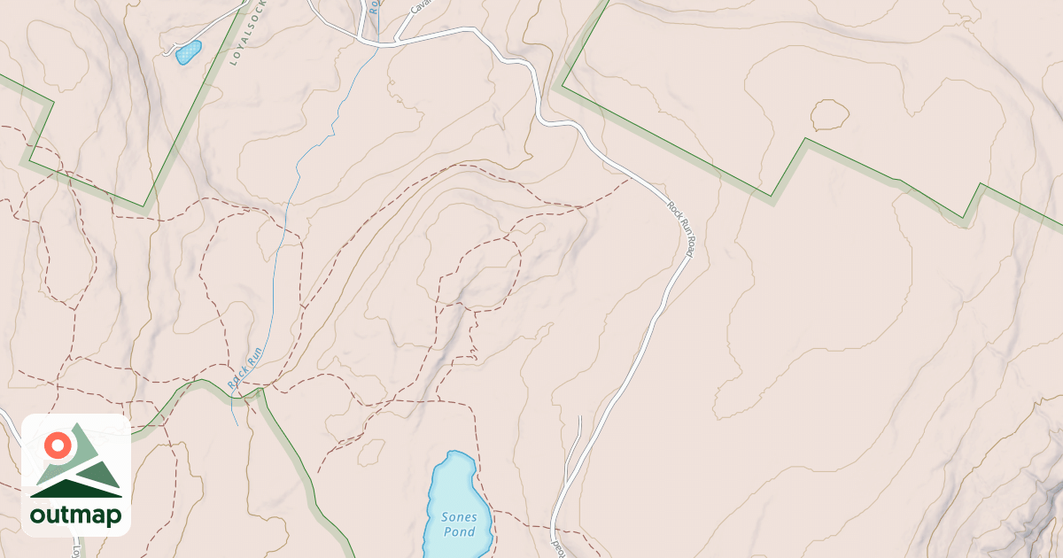 Map of Loyalsock State Forest & Worlds End State Park Snowmobile Trails