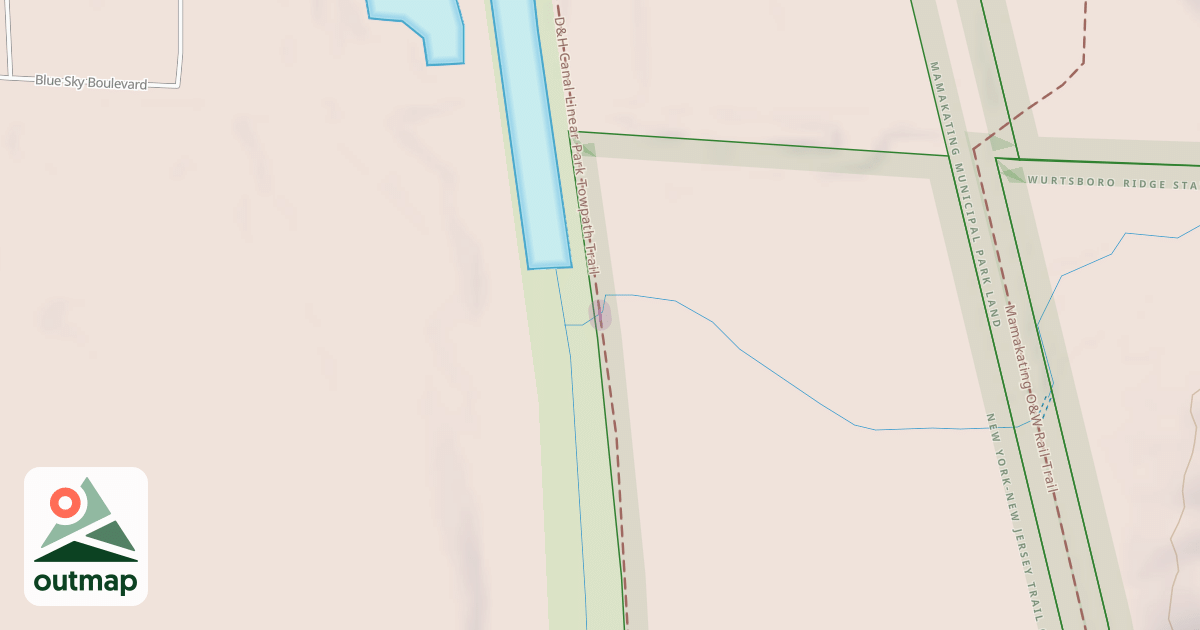 Map of D & H Canal Towpath (Linear Park)
