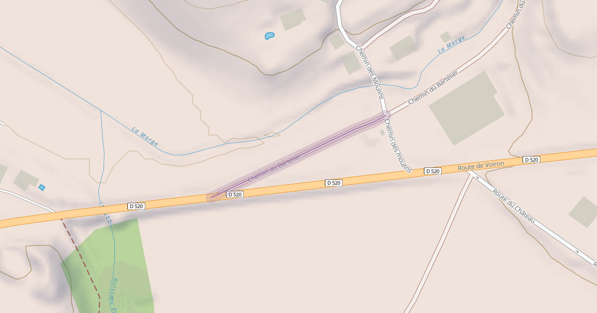 Map preview of Chemin du Moulin