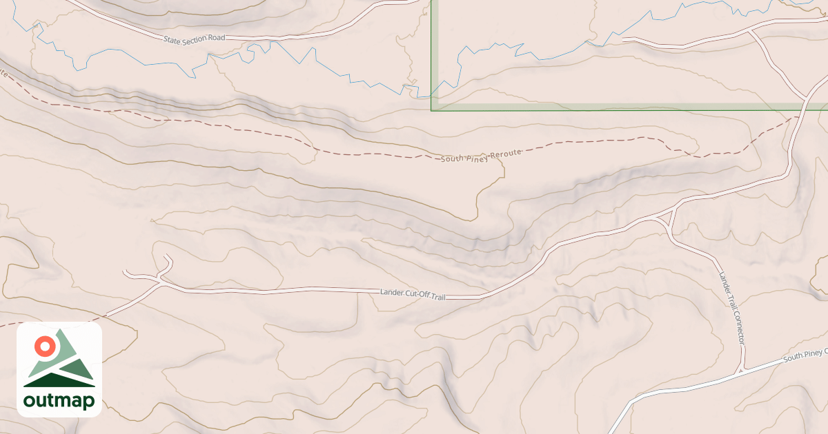 Map of LANDER CUT OFF TRAIL