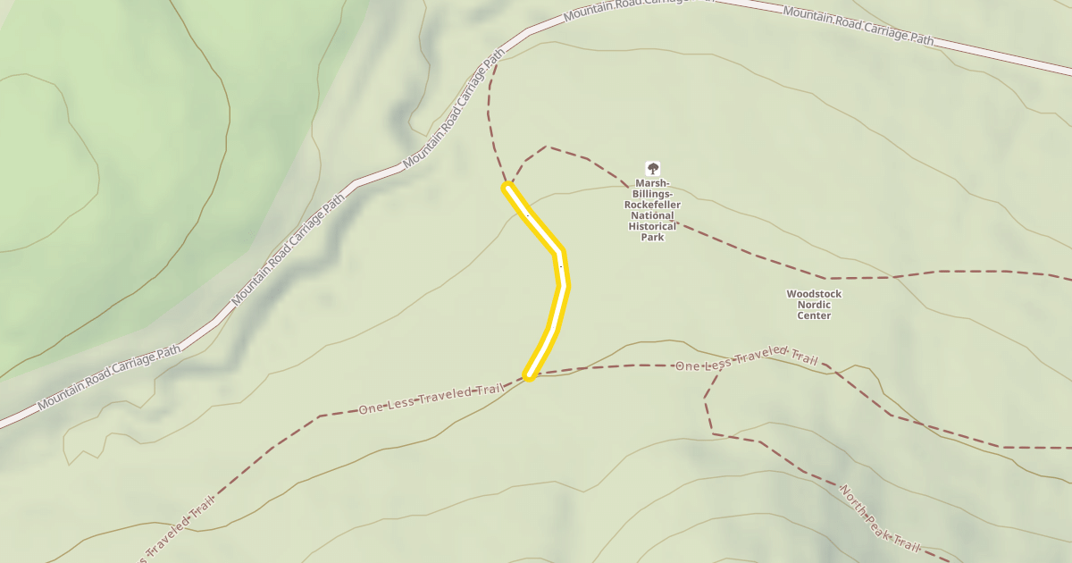 Map preview of One Less Traveled Trail