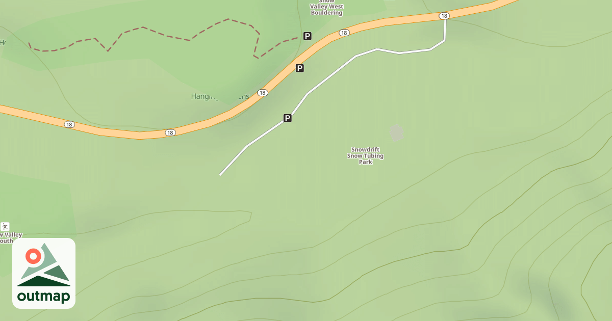 Map of Snowdrift Snow Tubing Park