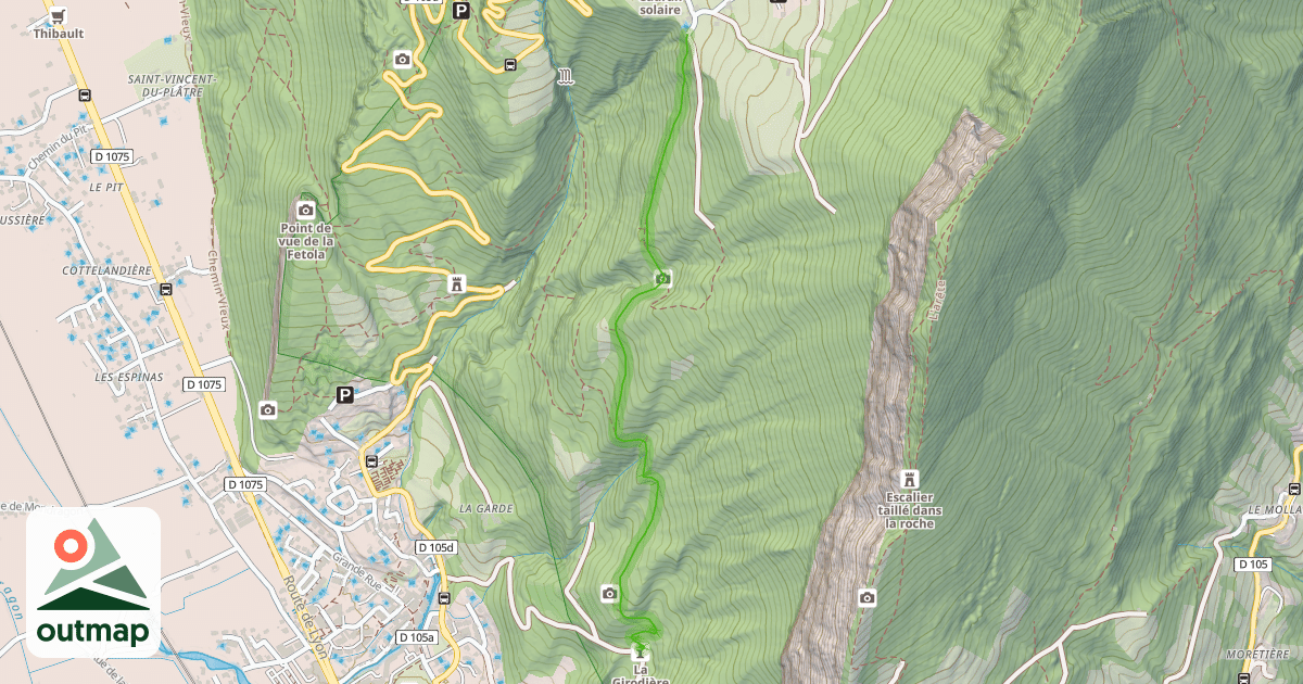 Map of Chemin de Mont-Saint-Martin
