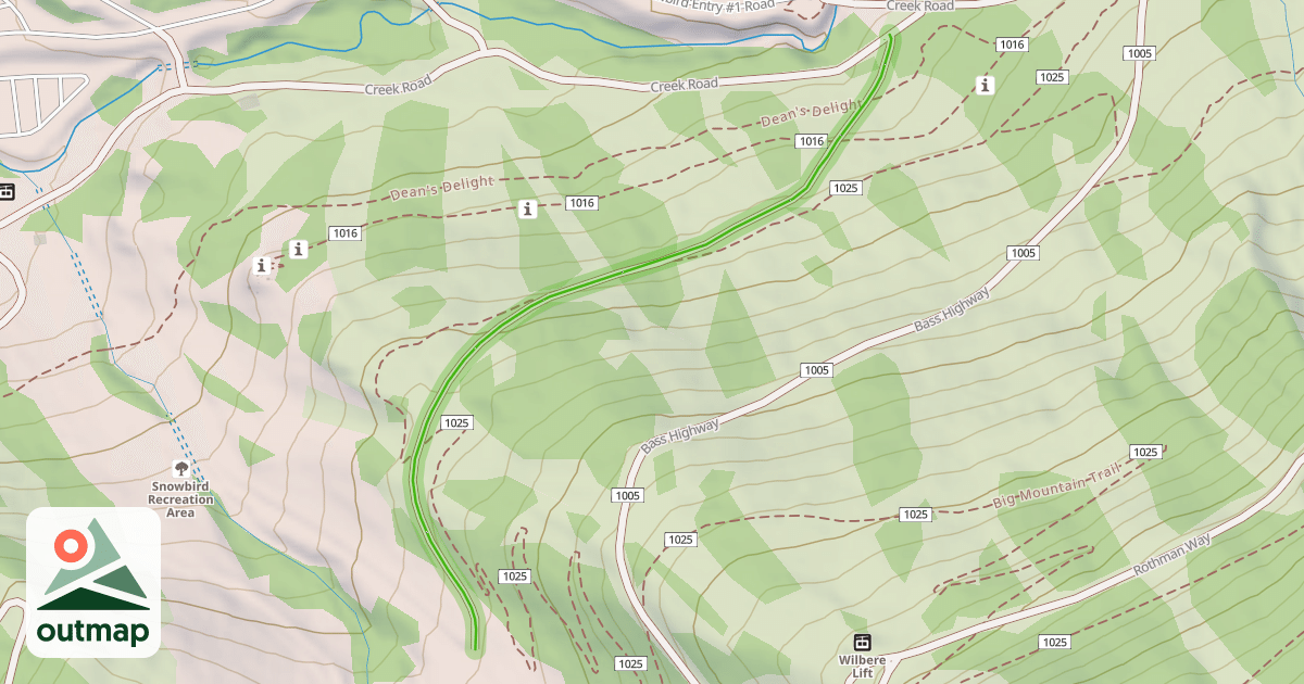 Map of Miner's Road
