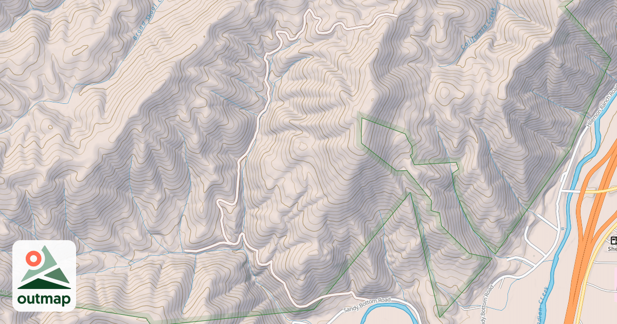 Map of GREEN KNOB/NORTON BR