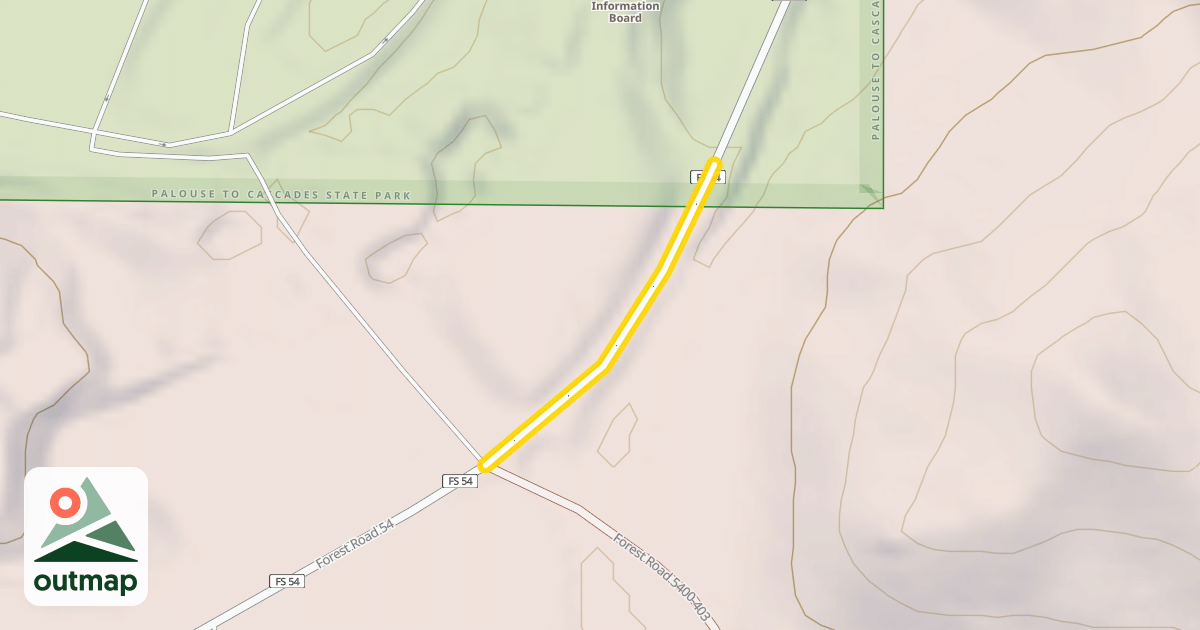 Map of Forest Road 54