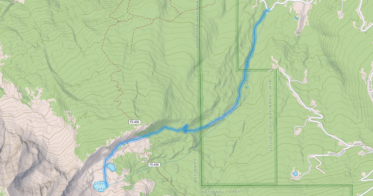 Map preview of Green Lake Trail 566