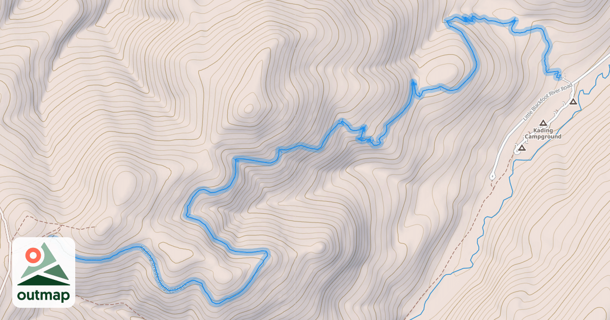 Map of Kading Grade Single Track