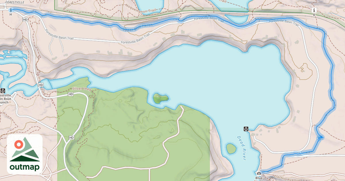 Map of Upper Blue Heron
