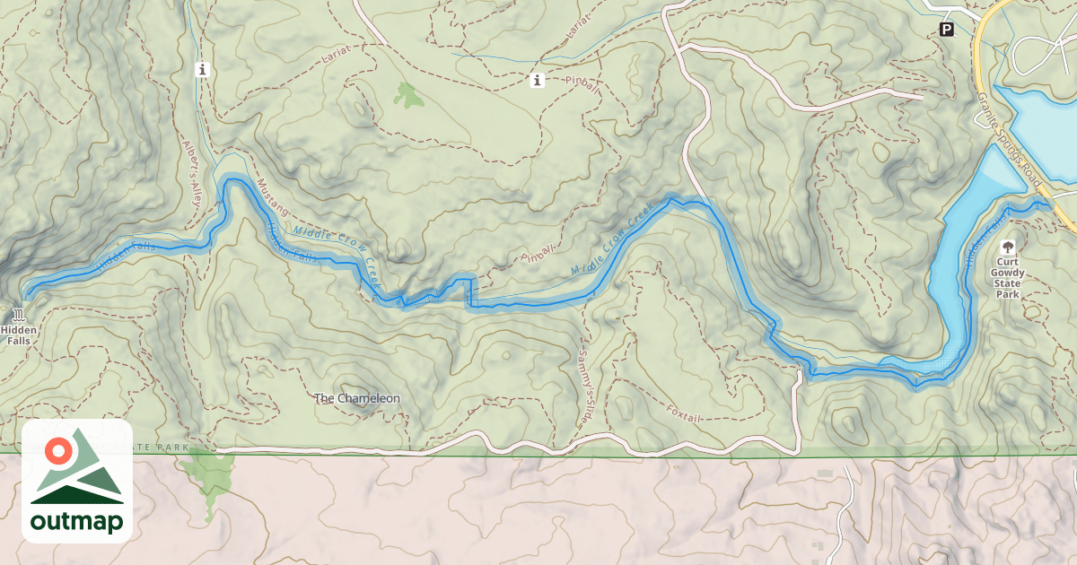 Map of Hidden Falls