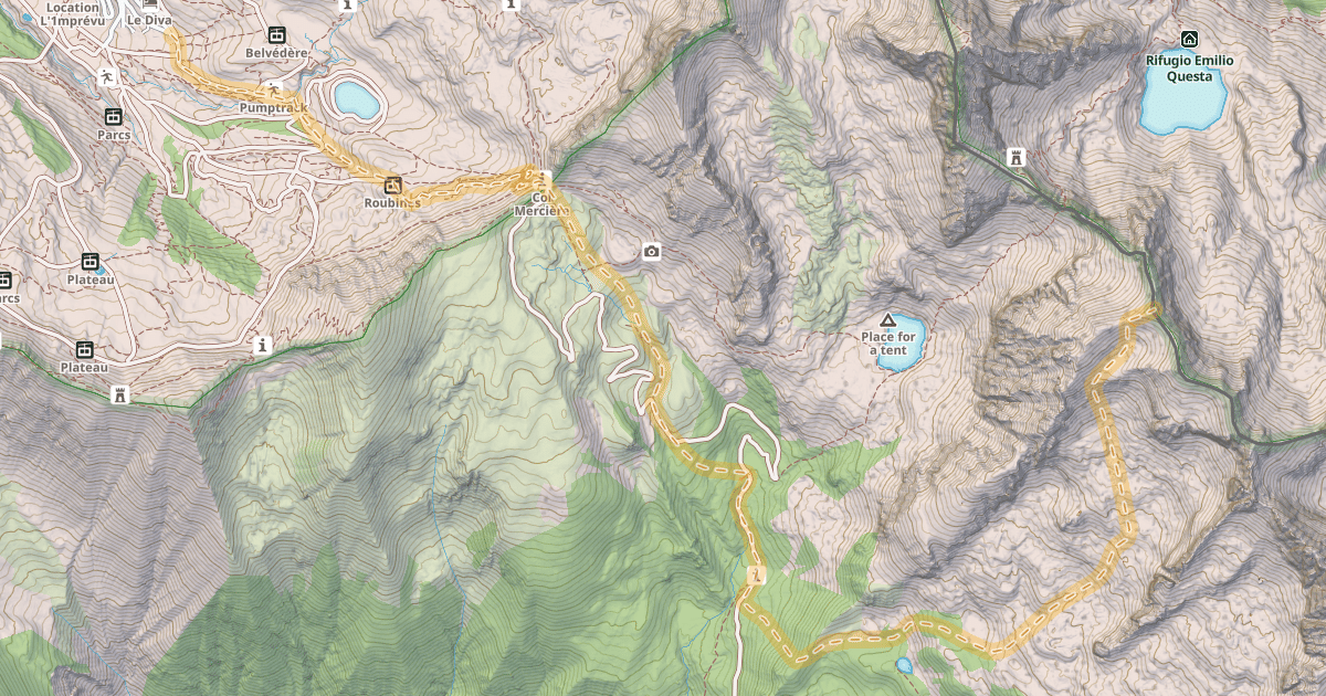 Map preview of Tête des Portettes — Isola 2000