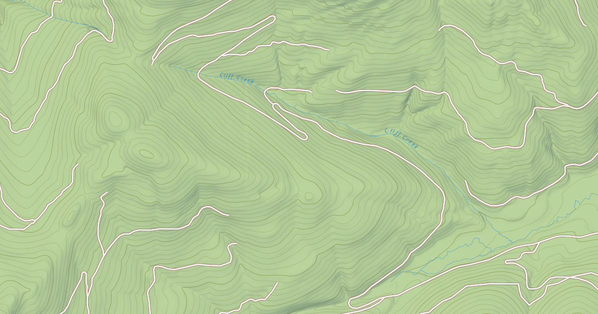 Map preview of CLIFF CREEK
