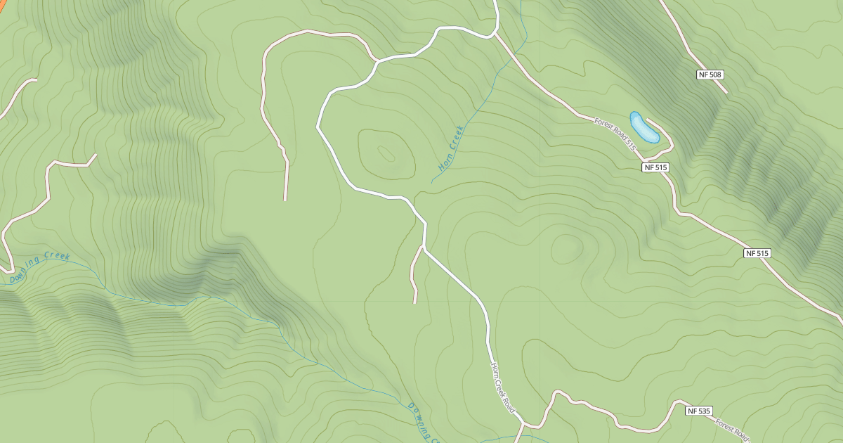 Map preview of HORN CREEK ROAD