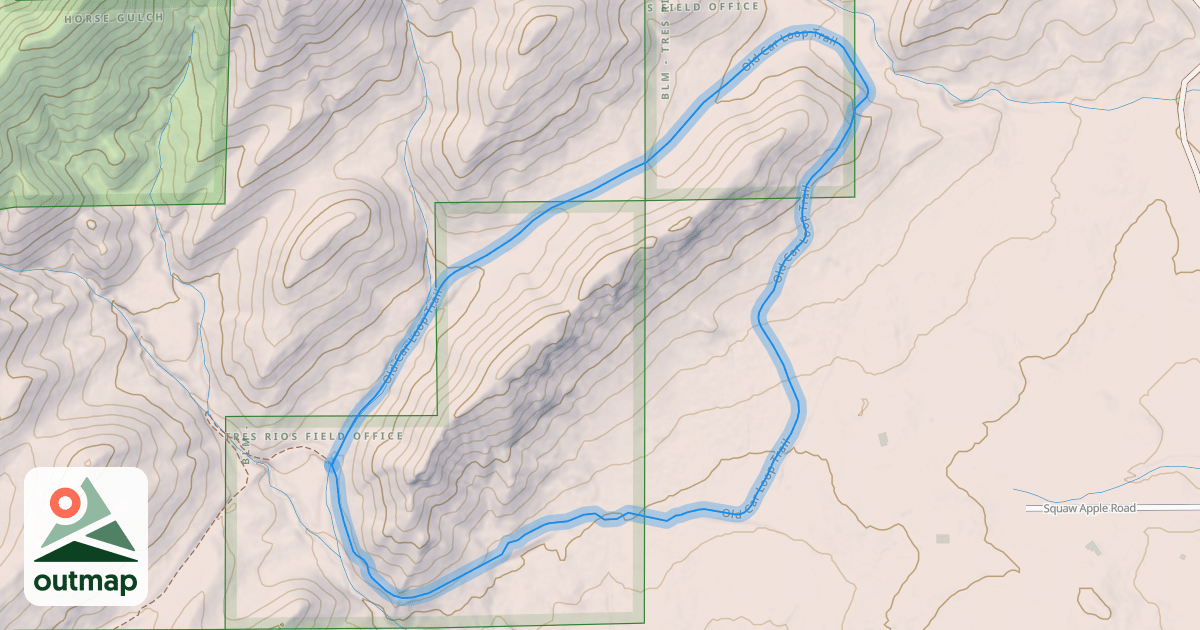 Map of Old Car Loop Trail