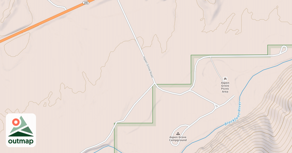 Map of ASPEN CAMPGROUND