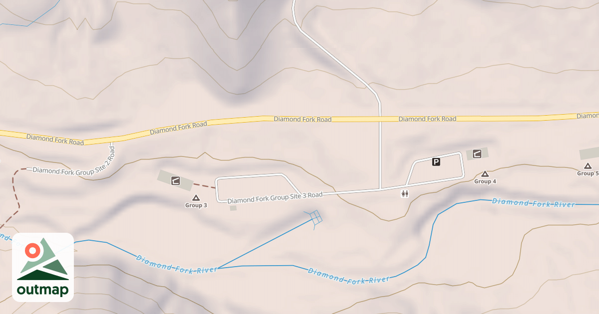 Map of DIAMOND FORK GROUP SITE 3