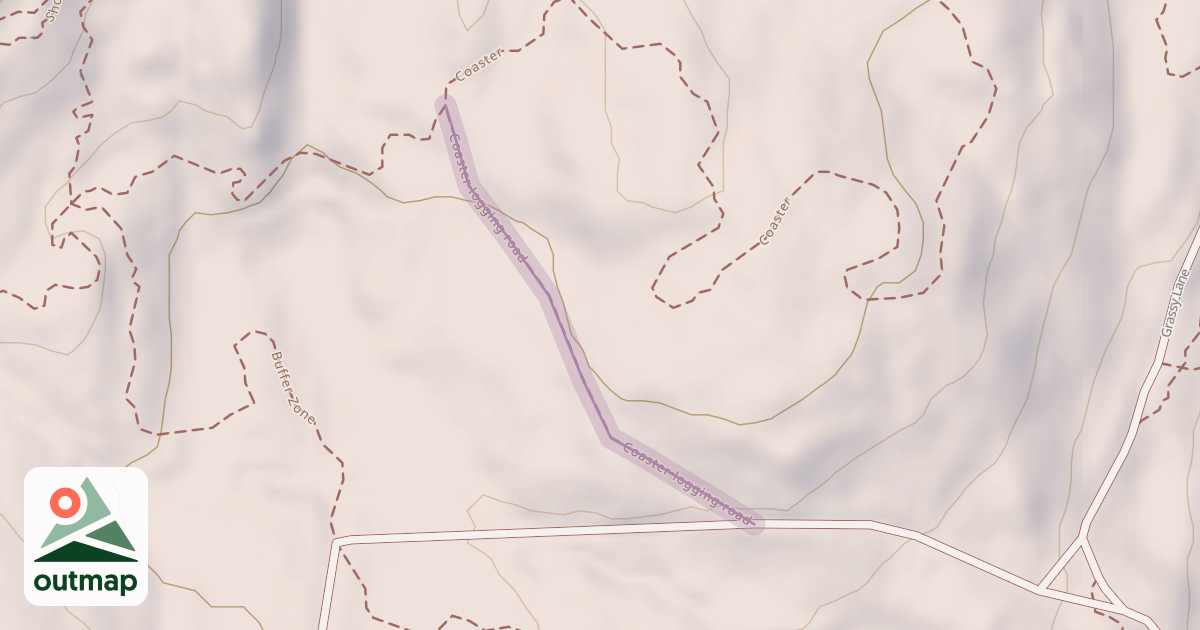 Map of Coaster logging road