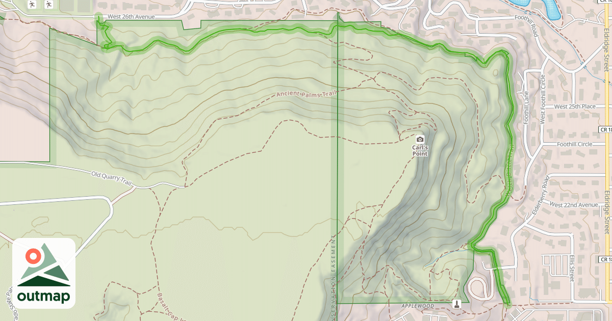 Map of Welch Ditch Trail