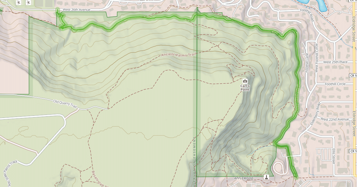 Map preview of Welch Ditch Trail