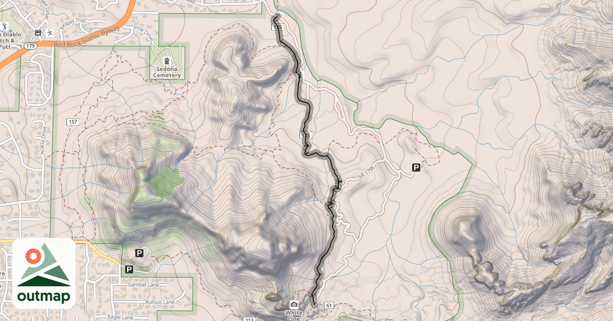 Map of Broken Arrow Trail