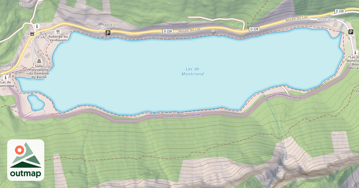 Map of Route Forestière du Lac