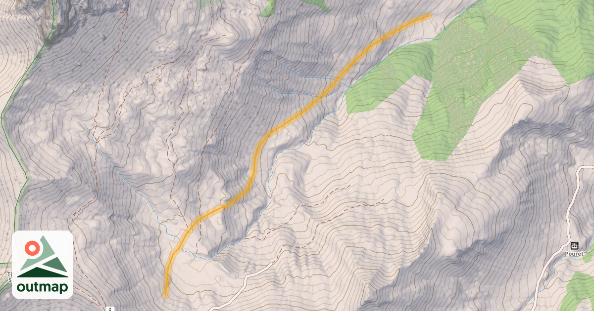 Map of Vallon de Seregnier Hors Piste