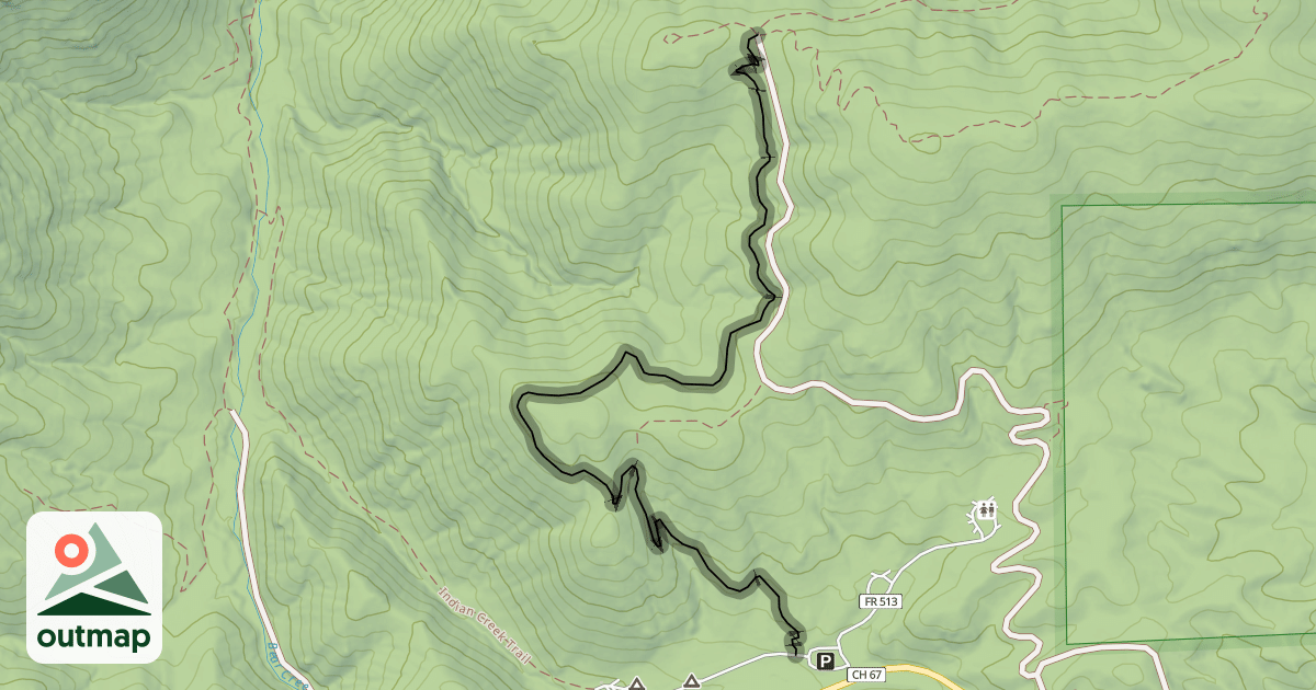 Map of Indian Creek Trail 800