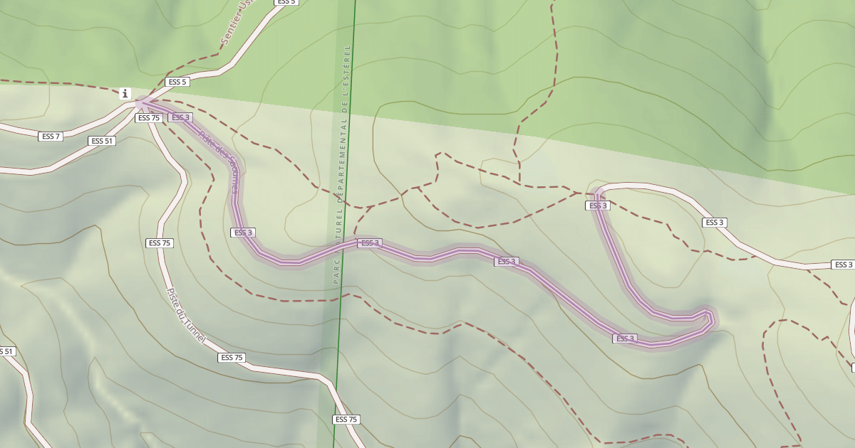 Map preview of Piste des Saoumes