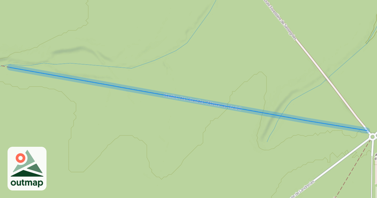 Map of Sentier des Grandes Pâtures au Croisil
