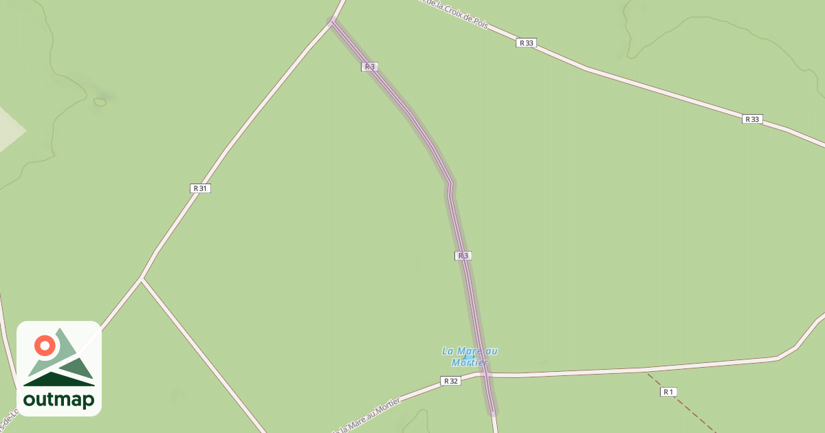 Map of Chemin de Monfort-le-Gesnois au Grand-Lucé