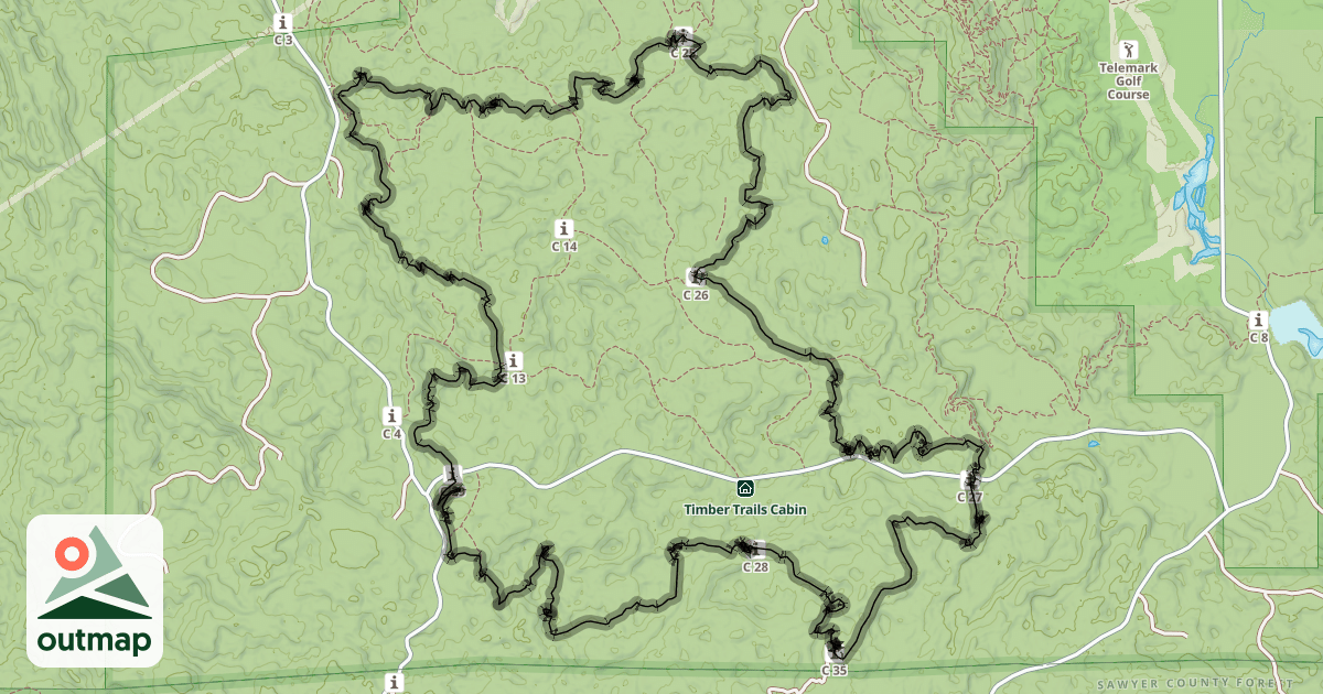 Map of Ojibwe Trail