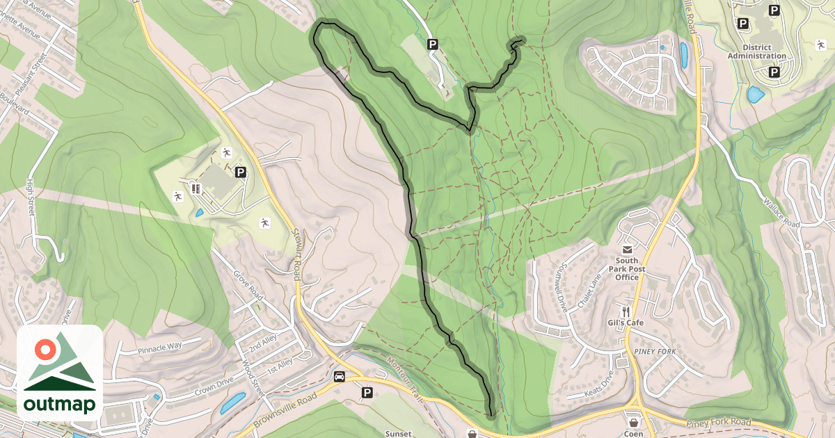 Map of Sleepy Hollow Trail