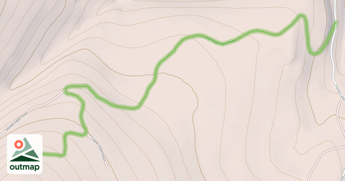Map of Lower Eagle Spur Road