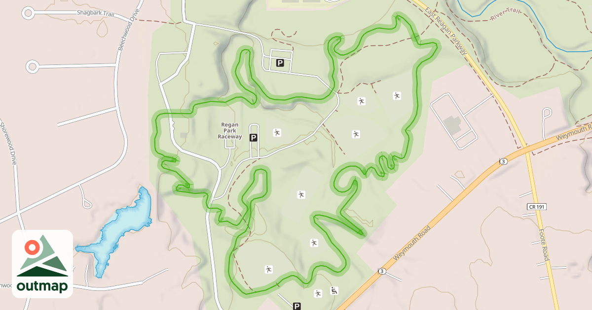 Map of Reagan Park Trail