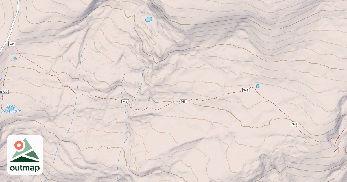 Map of EAST TWIN SPRINGS
