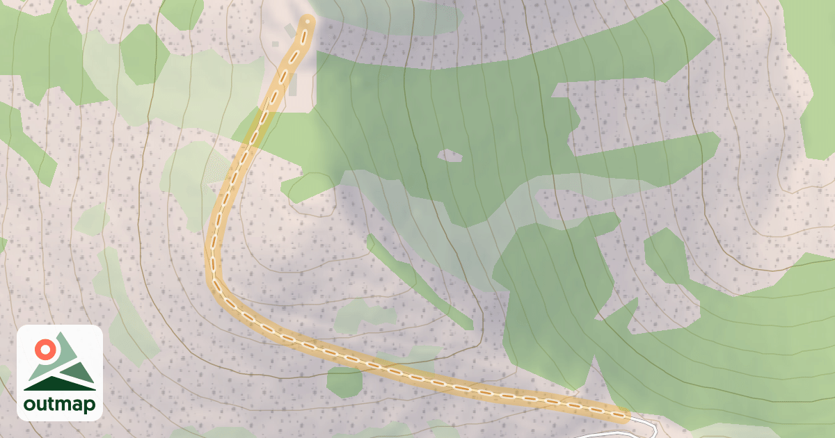Map of Trail to Wardner Peak