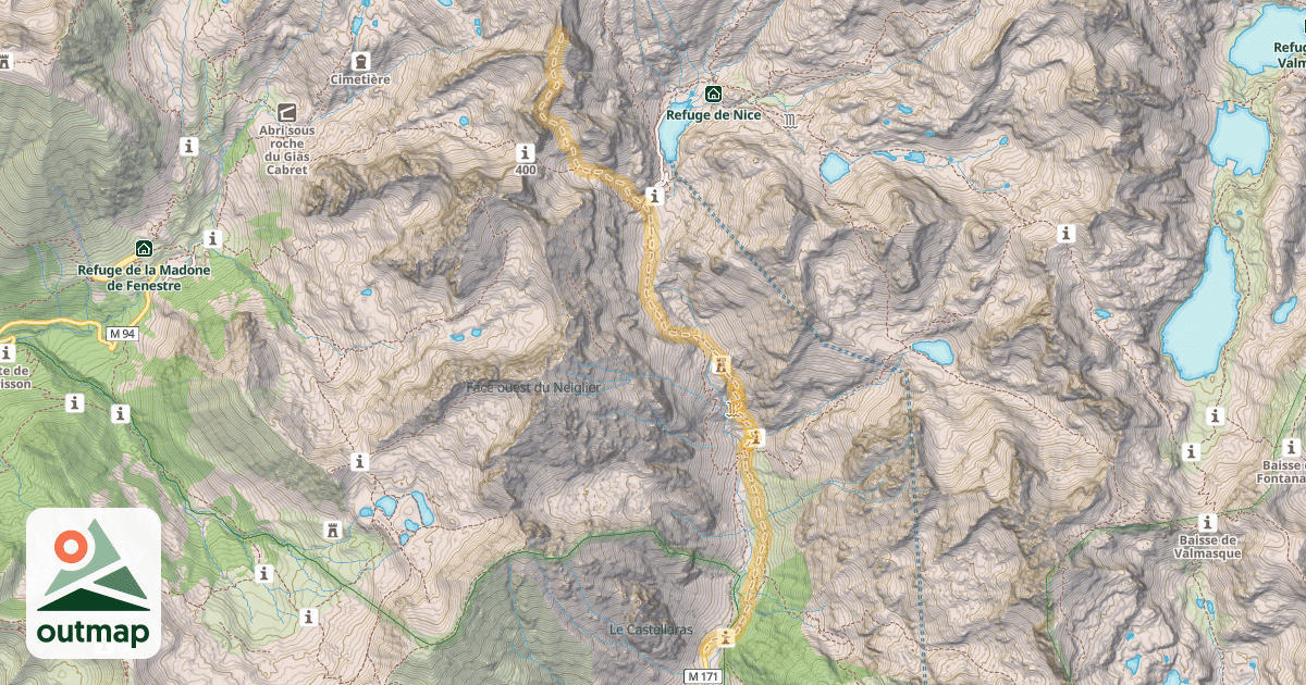 Map of Mont Colomb — Pont du Countet