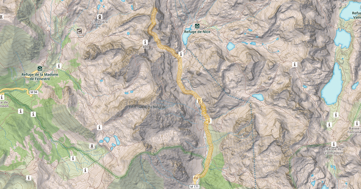 Map preview of Mont Colomb — Pont du Countet