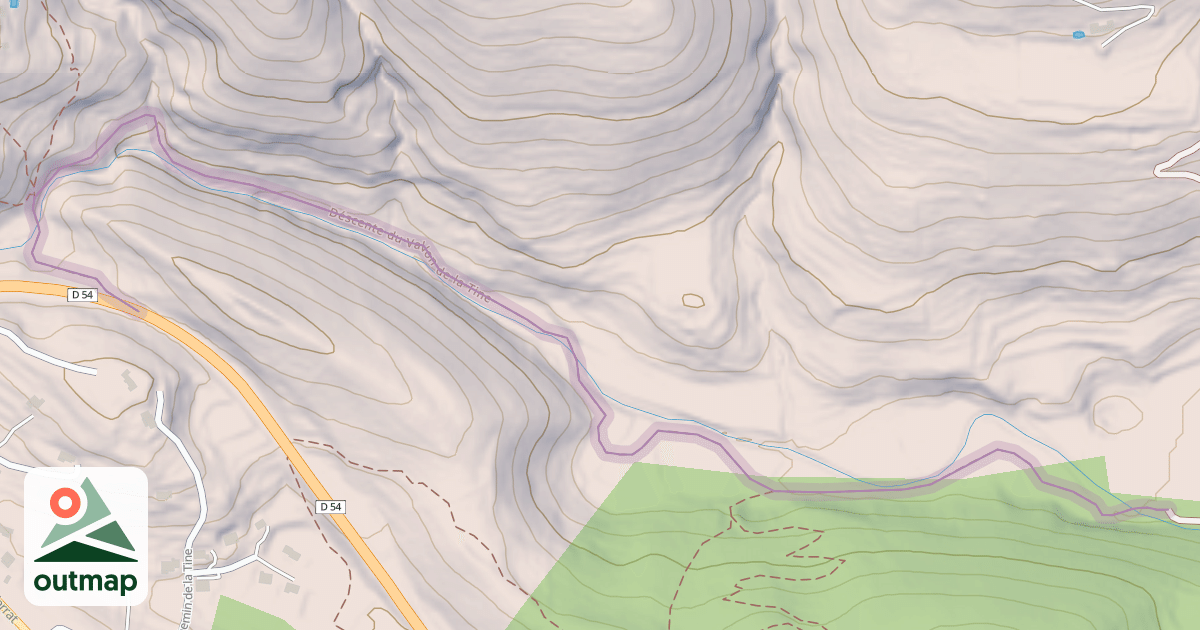 Map of Déscente du Vallon de la Tine