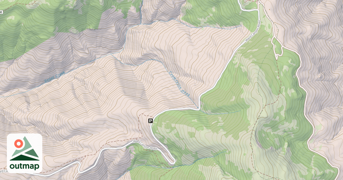 Map of WARD CANYON