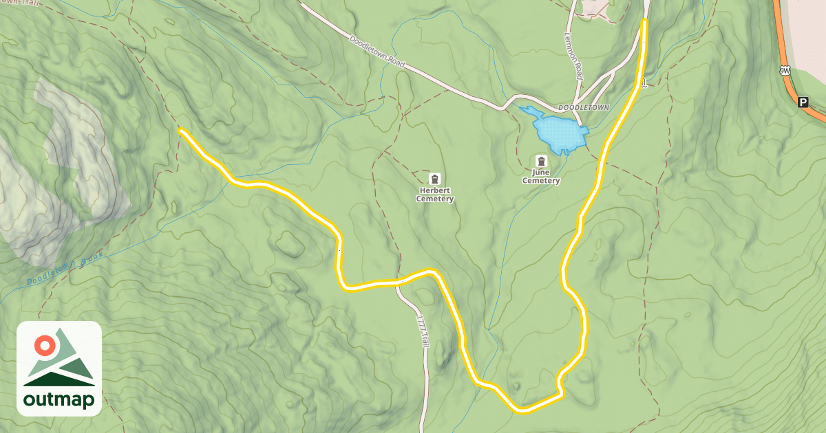 Map of Doodletown Bridle Path