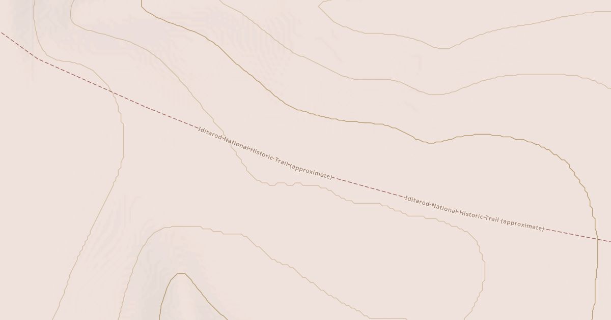 Map preview of Willow to Nome Winter Trail