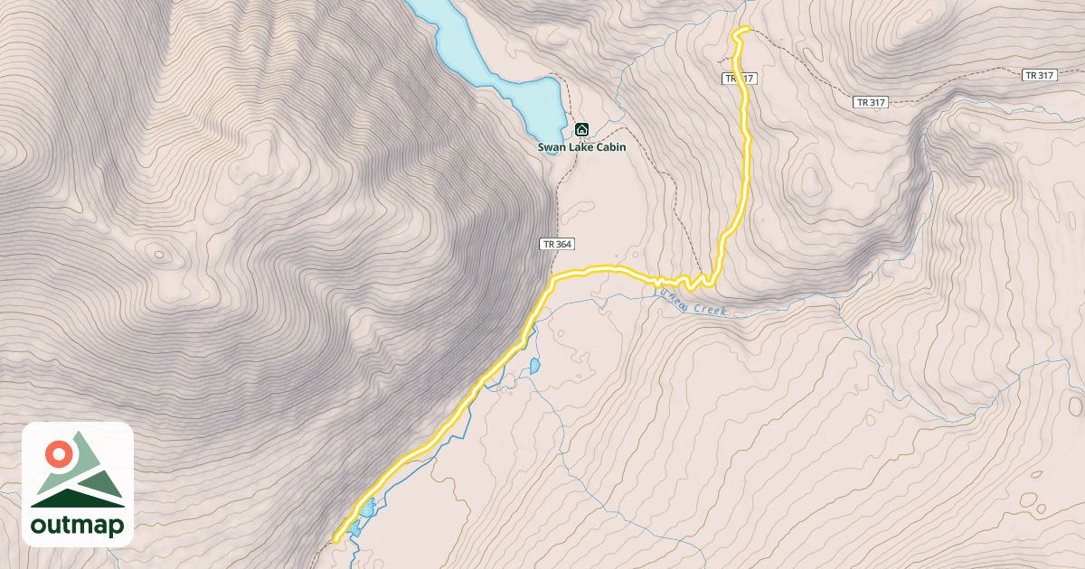 Map of Resurrection Pass Trail